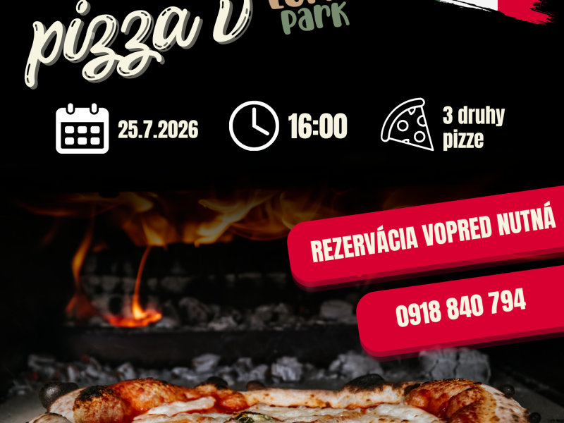 Neapolská pizza v LUMA parku Trenčín 25. 7. 2026 – finále Talianskeho týždňa