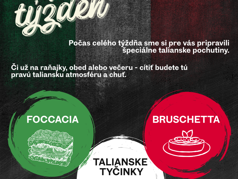 Taliansky týždeň v LUMA parku Trenčín – focaccia, bruschetta a talianske tyčinky